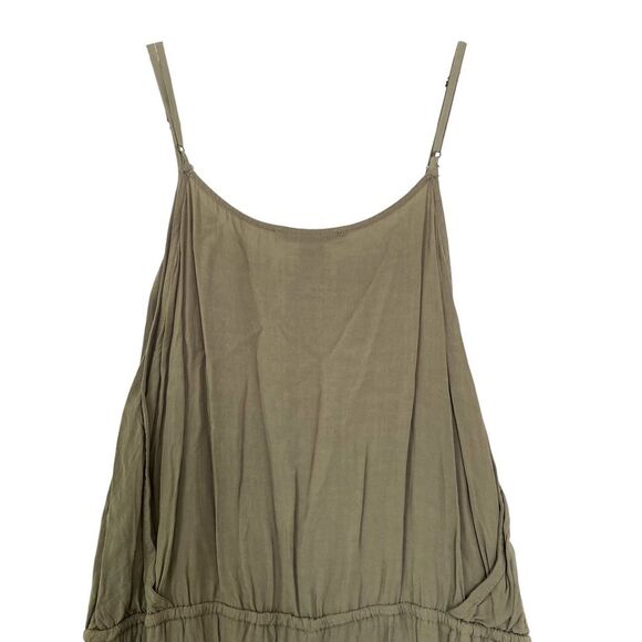 Forever 21 Army Green Lounge Sleeveless Adjustable Jumpsuit Playsuit Size Large - Picture 7 of 7